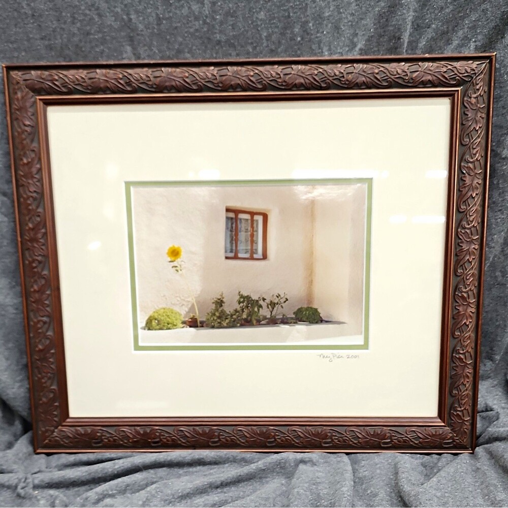 Framed Photo Print 18x15.5 Rustic Sunflower, Elegant Frame